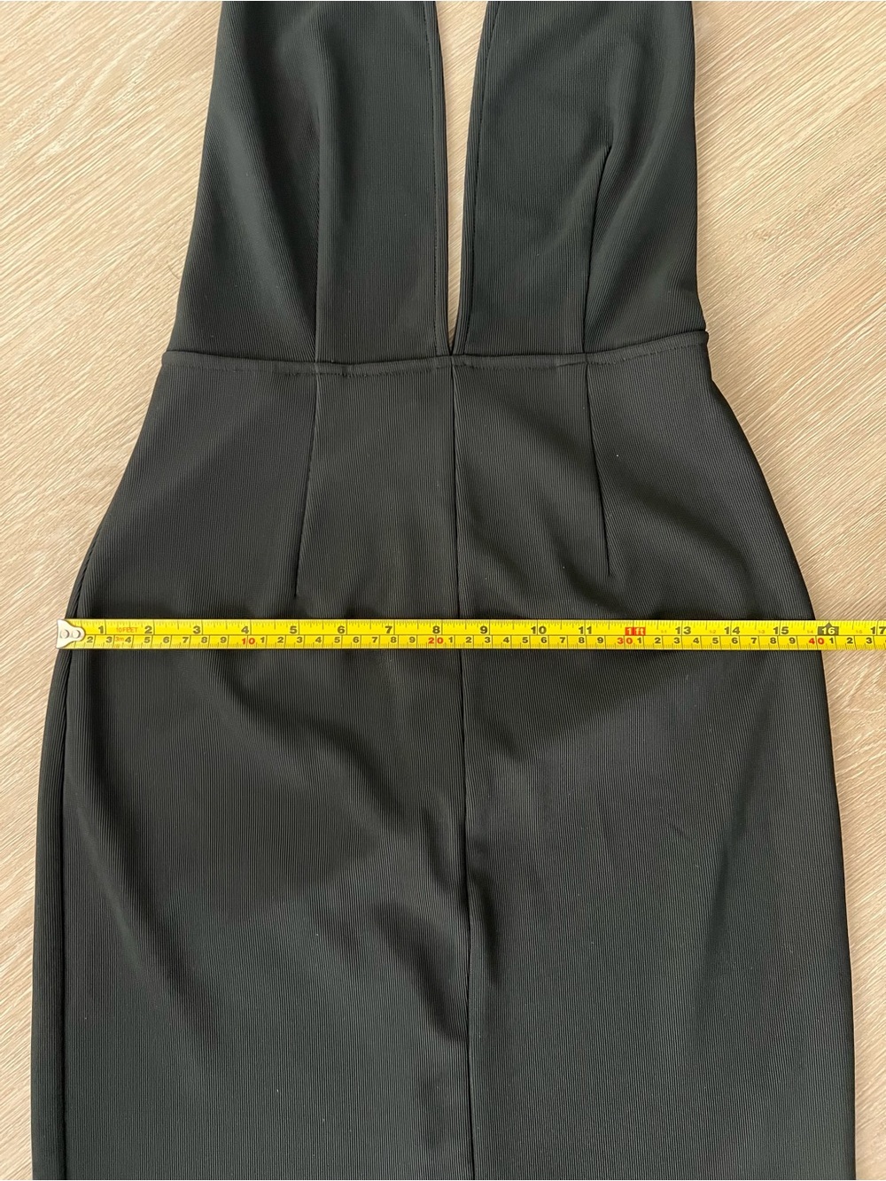 TOBI Black Halter Plunge Neck Bodycon Front Slit Chic Maxi Dress Women’s Small - Picture 4 of 10